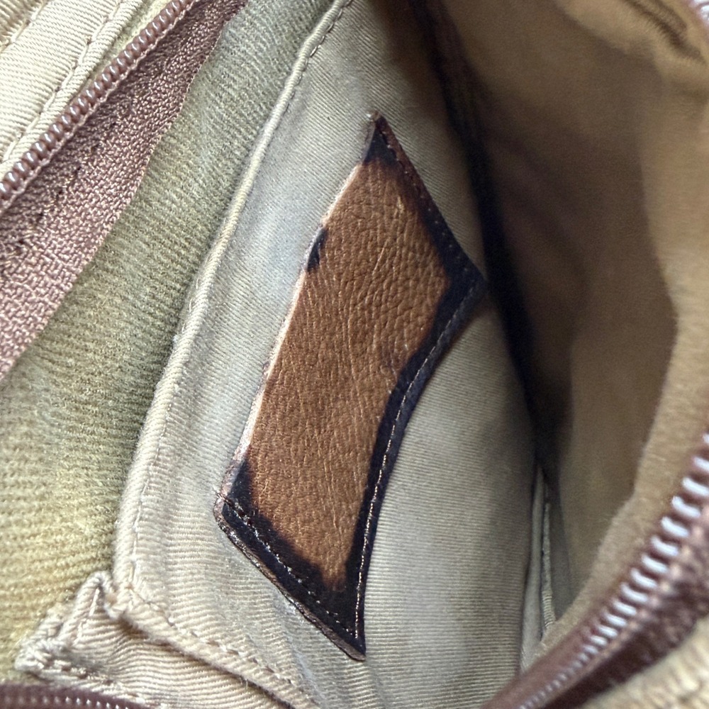 Vintage LL Bean Continental Rucksack Waxed Canvas Leather Backpack Tan Brown 90s - Picture 8 of 16